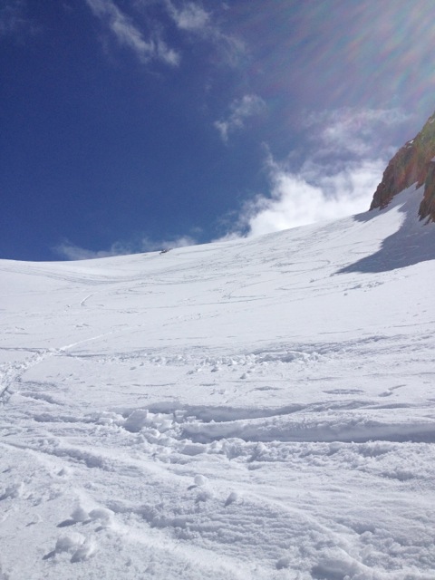 Perfect spring conditions on the Glacier du Tour