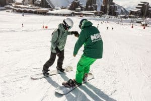 beginner snowboarder