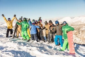 snowboard camp group