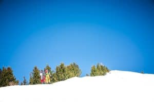 Blue sky at the top