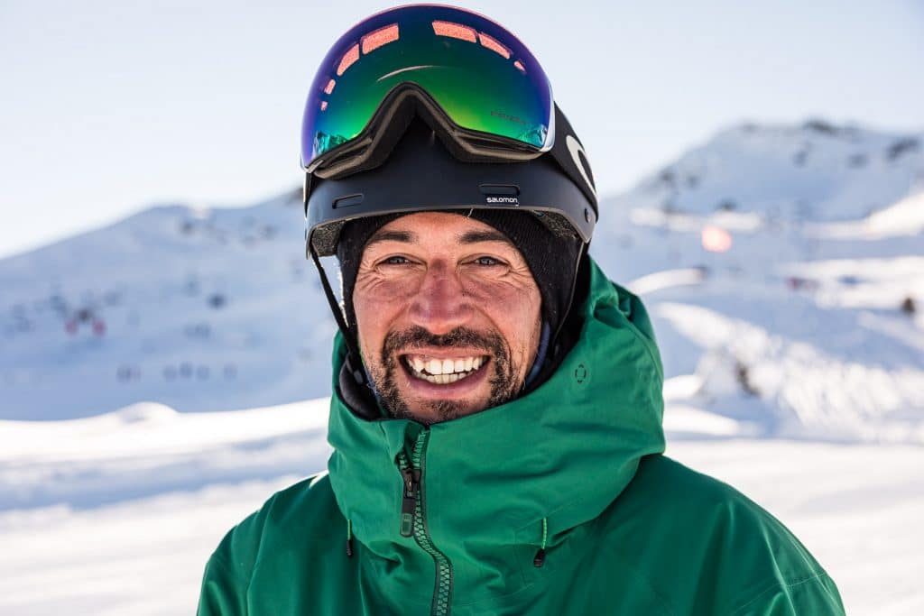 Iban happy snowboard instructor